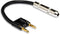 Hosa BNP-116 Black 1/4" TS to Dual Banana Speaker Adaptor, 6 Inch by HOSA