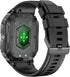 Military Smartwatch for Men, 1.96" AMOLED Screen, Bluetooth Calls, IP68 Waterproof, Black & Orange Bands