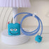 ZOSTLAND Cute Cartoon Blue Monster DIY Protector Data Cable 18W 20W USB Charger Line Earphone Wire Saver Organizer Compatible with iPhone 11 12 13 14 15 Pro Max (Blue Monster)