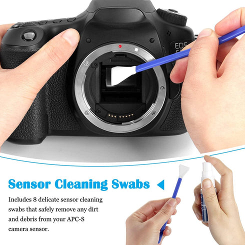 ARVOK Professional Camera Cleaning Kit (32 pcs), Air Blower, Cleaning Pen, Spray, Cloth for Canon, Nikon, Sony