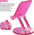 Tomorotec Adjustable Angle Acrylic Cell Phone Stand for Desk, Foldable Acrylic Phone Holder Cute for Office, Portable