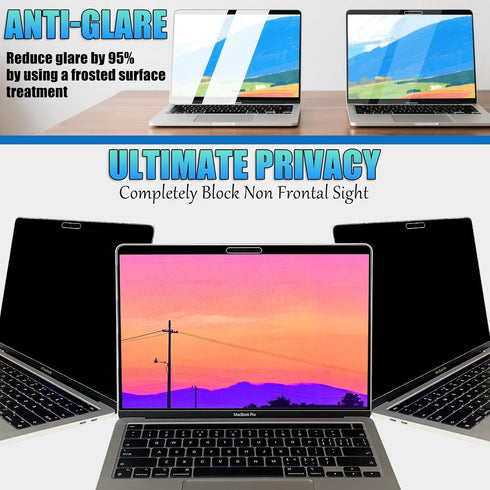 Privacy Screen Protector for MacBook Air 13 Inch (2018-2021, M1), Removable Laptop Privacy Screen Shield