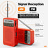 Portable Radio AM FM, Goodes Transistor Radio with Loud Speaker, Headphone Jack, 2AA Battery Operated Radio for Long Range Reception, Pocket Radio for Indoor, Outdoor and Emergency Use-Red
