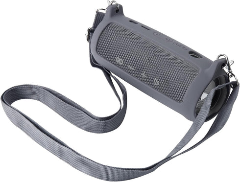 co2CREA Soft Silicone Case for JBL Flip 6 Portable Bluetooth Speaker, Grey