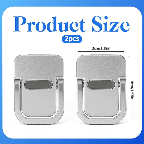 Xosjska 2 PCS Invisible Computer Keyboard Stand, Portable Keyboard Riser, Zinc Alloy Self-Adhesive Mini Laptop Stand