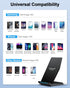 NANAMI Fast Wireless Charger with USB Phone Charger, Qi Certified Charging Stand with QC3.0 Adapter for iPhone 15/14/13