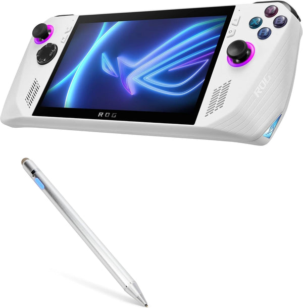 BoxWave Stylus Pen for ASUS ROG Ally Z1, AccuPoint Active Stylus with Ultra Fine Tip, Metallic Silver