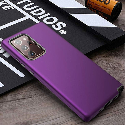 WeLoveCase 3 in 1 Galaxy Note 20 Ultra Case, Heavy Duty Protection, Hybrid Shockproof TPU Bumper, Purple