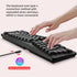 HXMJ Cable,69 -Wired Ergonomic Gaming Keyboard,Mechanical Feel,Detachable USB Keys,RGB Backlit-Black