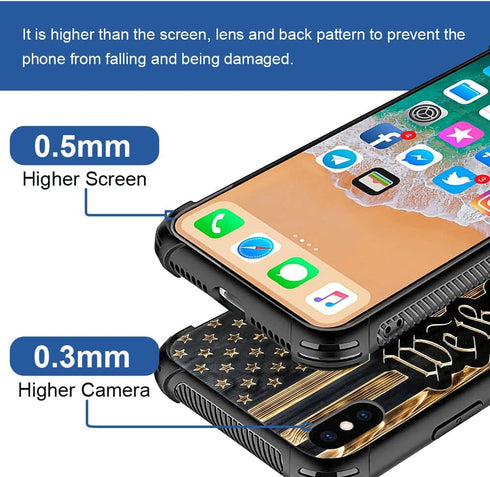 DAIZAG Compatible iPhone XR Case, Shockproof Anti-Scratches TPU Cover for Man Woman - We The People USA Flag