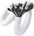 AGPTEK White Cable Sleeve Cover, 2 Pack 5ft Cord Management Wire Organizer for Home Office, Protects Cords from Chewing