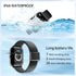 Smart Watch for Men Women, 1.85" IP68 Waterproof Smartwatch, Fitness Tracker with Heart Rate/Sleep Monitor, Black