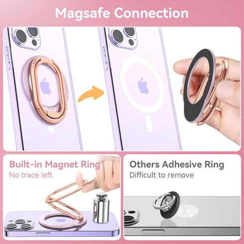 MINDSKY Mag-Safe Phone Stand, Compatible with iPhone 12/13/14/15 Mini/Pro/Pro Max, Removable Magnetic Grip
