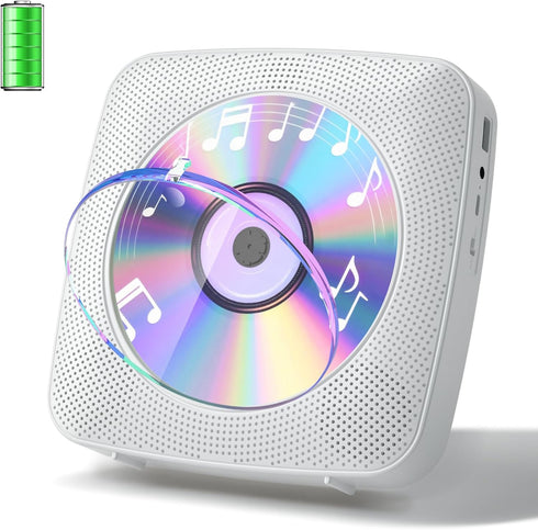 Gueray CD Player Portable with Bluetooth Wall Mountable, CD Music Battery Operated Players