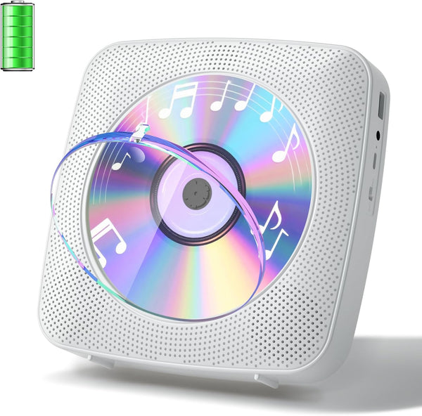 Gueray CD Player Portable with Bluetooth Wall Mountable, CD Music Battery Operated Players