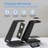 Earteana 3 in 1 Charger Station for iPhone, Fast Wireless Charging Dock for Apple Watch and Airpods, Dark Black
