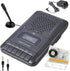 Portable Cassette Player Tape Recorder, Record to Cassettes via Mic or Aux, Built-in Speaker, Includes External Mic,