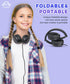 C3 Kids Headphones Wired, On-Ear for Boys Girls with 3.5mm Jack, Foldable, Adjustable Headband, Child Headphones for
