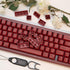140 Keys PBT Japanese Keycaps, Cherry Profile Key Caps, DYE-Sub Red Keycaps, Minimalist Style Customized Keycaps Set