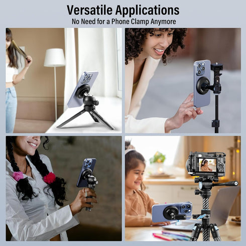 Sirui 3 15, 14, 13, 12 Magnetic Phone Tripod Mount Adapter with Adhesive Rings Compatible with MagSafe for iPhone