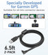 18AWG Charging Cable for Garmin GPS (6.5Ft 2Pcs) Thicker Power Cord, 90 Degree Shielding Mini USB Charger Cable for