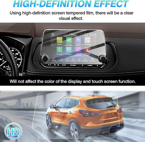 Autorder Screen Protector for 2021-2025 Nissan Rogue S SV Accessories, 8-inch Tempered Glass Film Touchscreen Protector