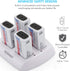 TN136 4 9V 4 9V Tenergy Bay Smart Charger with Pieces Tenergy Premium NiMH Rechargeable Batteries