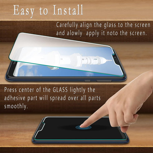 HPTech 2-Pack Tempered Glass Screen Protector for Motorola Moto G7 Power, G7 Supra, G7 Optimo Maxx
