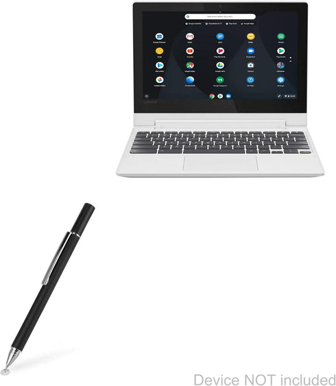 BoxWave FineTouch Capacitive Stylus Pen Compatible with Lenovo C330 Convertible 2-in-1 Chromebook (Jet Black)