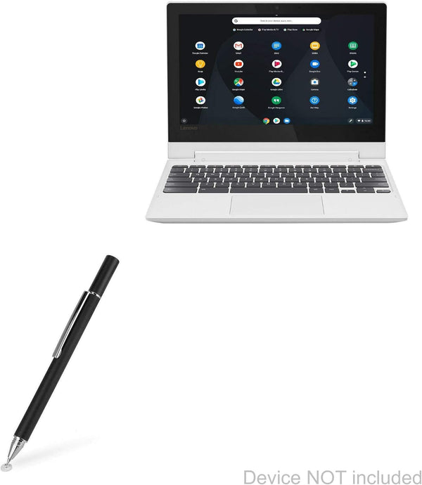 BoxWave FineTouch Capacitive Stylus Pen Compatible with Lenovo C330 Convertible 2-in-1 Chromebook (Jet Black)