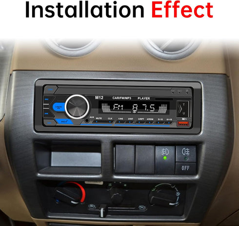ePathChina 12V MP3 FM/MP3/WMA/FLAC/AUX/TF Car Audio Bluetooth LCD Single DIN Car Stereo, Car Radio Player