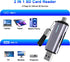 AUKOKIOULA 3.0 5Gbps 2-in-1 16/15, USB SD Card Reader, Type-C & USB-A Dual Slot Memory Card Reader, Simultaneous