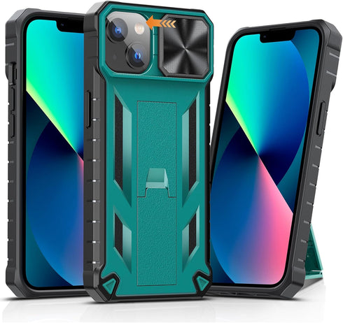 SOiOS iPhone 16e Case 2025: iPhone 13 iPhone 14 Cover with Kickstand, Shockproof Military Grade Protective Case