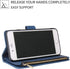 UEEBAI Wallet Case for iPhone 6/iPhone 6S - PU Leather Magnetic Closure Handbag with Zipper Pocket, Blue