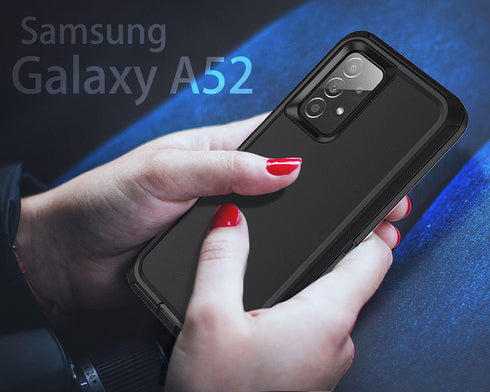 for Samsung Galaxy A52 5G Case, Shockproof Dust/Drop Proof 3-Layer Full Body Protection Rugged Heavy Duty Cover