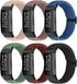 Fitbit Charge 4/3/3 SE Bands, Braided Stretchy Solo Loop, 6 Pack Nylon Elastic Straps for Men Women