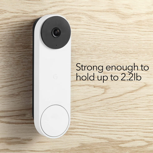 Wasserstein No-Drill Mount for Google Nest Doorbell (Battery), Avoid Drilling and Protect Walls