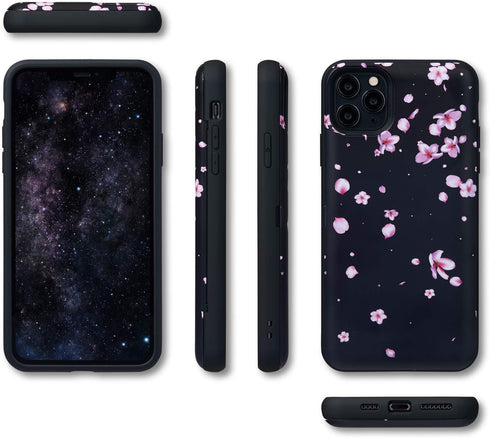 TORU CX PRO for iPhone 11 Pro Max Case Wallet, Shockproof Heavy Duty Cover with Hidden Card Holder, Flowers