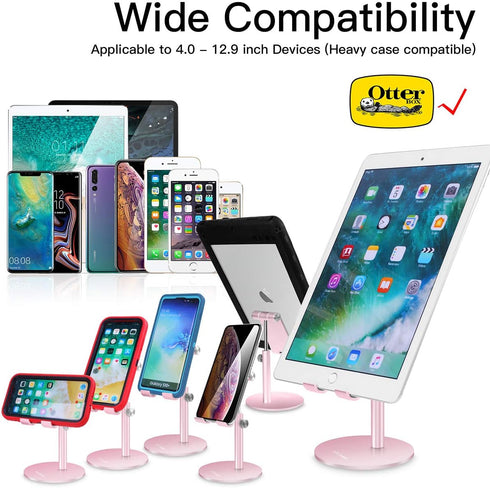 AICase Tablet/Phone Stand, Universal Multi-Angle & Height Adjustable Stand, Desktop Holder for iPad Pro & All