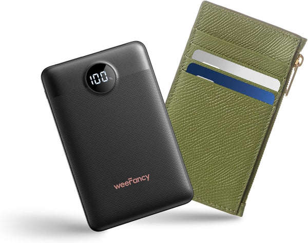 WeeFancy Small Portable Charger 10000mAh, Mini Power Bank with LED Display, 20W Fast