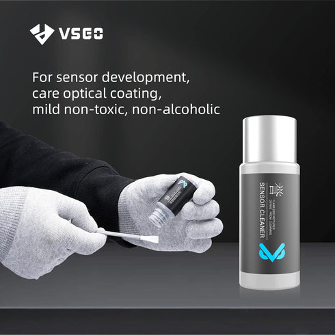 VSGO VS-S01E Professional Camera Cleaning Kit with 6pcs 12mm Swabs and 10ml Cleaner for DSLR Cameras
