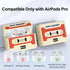 Cassette Tape Case Cover for AirPods Pro 2nd Generation, Shock Resistant, Washable, Scratch Proof with Cleaning Kit &