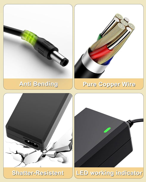 24V Power Supply Compatible with Nelko PL70E Bluetooth Thermal Shipping Label Printer, Power Adapter for Nelko Wireless