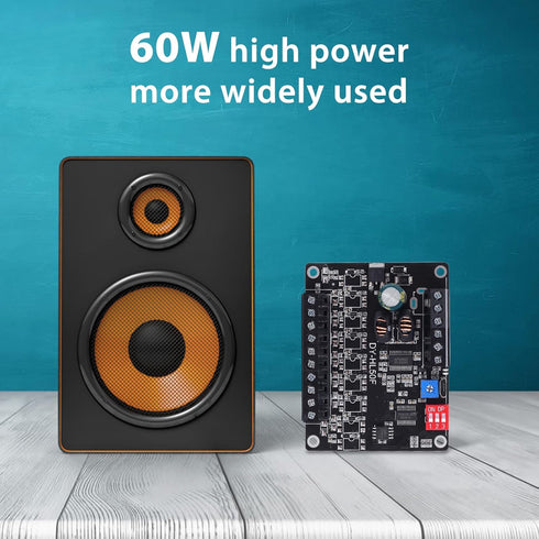 60W Voice Playback Module, PEMENOL DC 9-24V High Power Music Player Mp3 Trigger Amplifier with 64Mbit Flash Storage