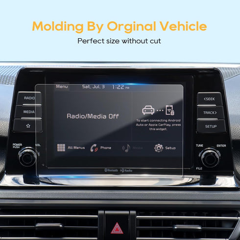 LFOTPP 2 PCS Control Screen Protector for 2021+ Seltos, 8-Inch HD Crystal Clear Infotainment Navigation Touch Film