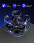 iPhone 15 Pro/Pro Max Camera Lens Protector - Clear Acrylic & Aluminum Alloy, 9H Tempered Glass, Colorful Cover.