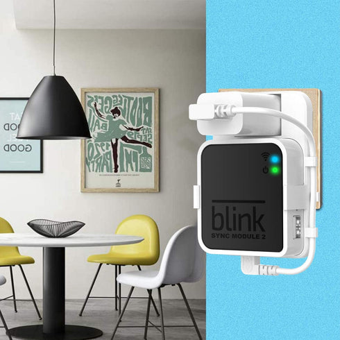 Lingtoolator Mount Bracket Holder for Blink Sync Module 2, White, Easy to Move for Blink Outdoor Indoor Camera Security
