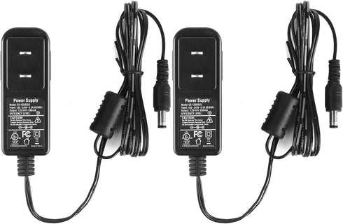 Security-01 2-Pack AC to DC 12V 0.5A Power Supply Adapter for CCTV Camera, Speaker, Router