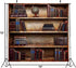 BELECO 6x6ft Fabric Vintage Bookshelf Backdrop Library Books Antique Book Racks School Bookcase Backdrop