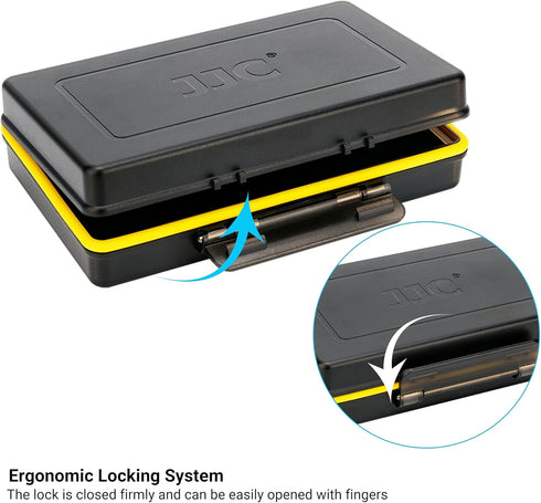 JJC 16 Slots AAA Battery Case, Shockproof & Water-Resistant Battery Storage Box for 16 x AAA Battery